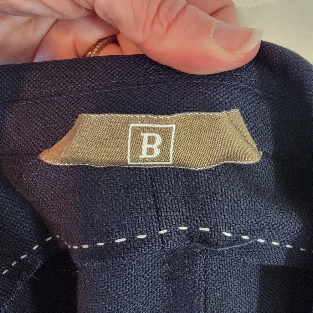 Bella Spalla Made In Italy Sport Coat Model Paolo Lunga Navy Size 52 Flaw